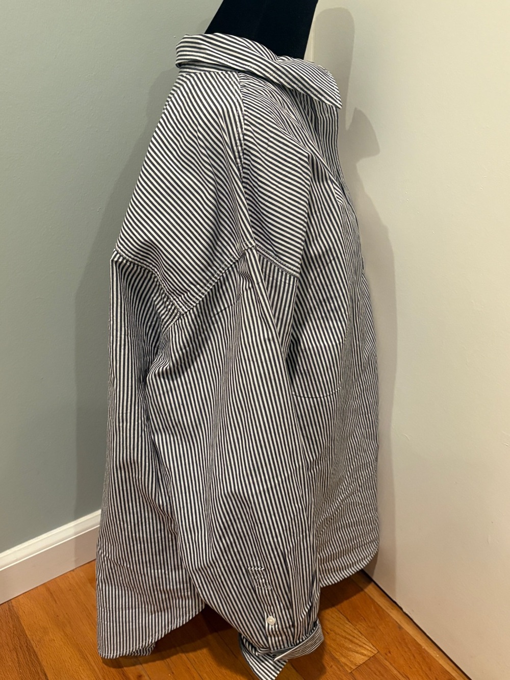 J. Crew White and Navy Stripe Button-Down Shirt - Picture 5 of 7